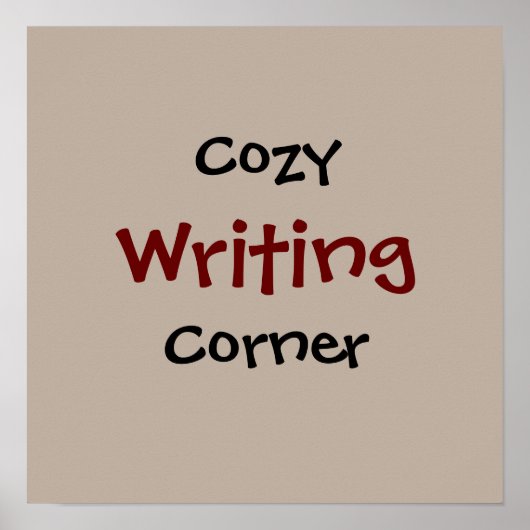 Cozy Writing Corner Poster (Voorkant)