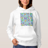 Cozy Y2K Retro Tech Doodle Aesthetic Hoodie (Voorkant)