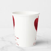 Cozy Yarn Heart for Valentines Papieren Bekers (Rechts)