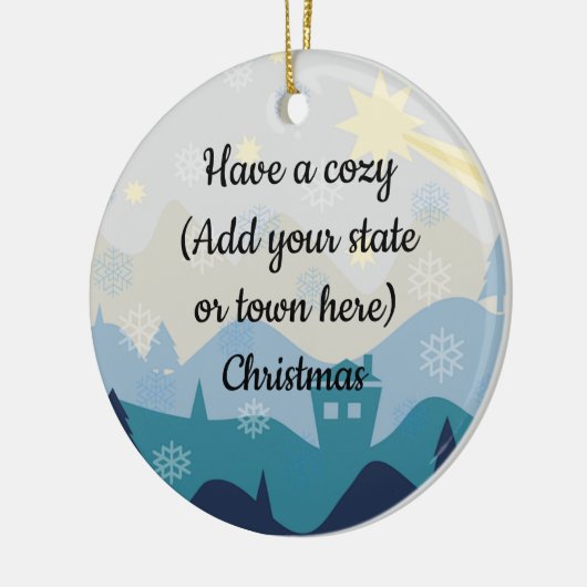 Cozy Your State of Town Kerstwishes Ornament (Links)