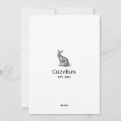 CozyBun  Feestdagenkaart (Achterkant)
