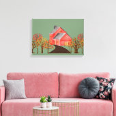 CozyBun Herfst Boerderij Canvas Afdruk (Insitu (Woonkamer))
