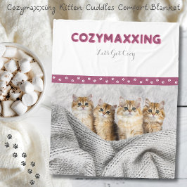 Cozymaxxende Kitten Knuffels Troostdeken Fleece Deken