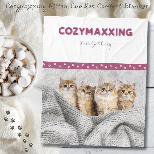Cozymaxxende Kitten Knuffels Troostdeken Fleece Deken