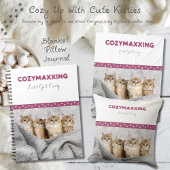 Cozymaxxende Kitten Knuffels Troostdeken Fleece Deken