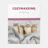 Cozymaxxende Kitten Knuffels Troostdeken Fleece Deken (Voorkant)