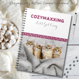 Cozymaxxing Kitten Comfort Journal roze en grijs Notitieboek