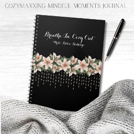 Cozymaxxing Mindful Momenten Dagboek Zwart & Bloem Notitieboek