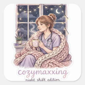 Cozymaxxing Nachtverpleegster Sticker