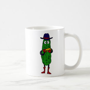 CP- Funny Pickle Palling Harmonica Cartoon Koffiemok