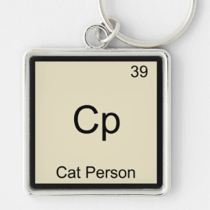 Cp - Kat Mens Grappig Chemie Element Symbool T-shi Sleutelhanger