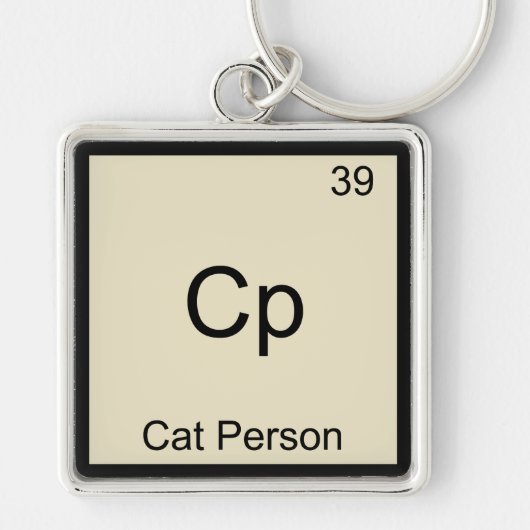 Cp - Kat Mens Grappig Chemie Element Symbool T-shi Sleutelhanger (Voorkant)