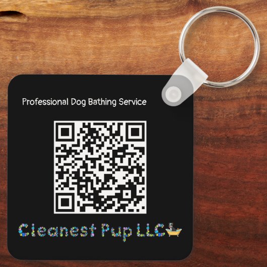 CP QR-code Sleutelhanger (Achterkant)