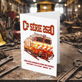 CP Serie 2620 elektrische locomotief. Nez-Casse Lo Bedankkaart