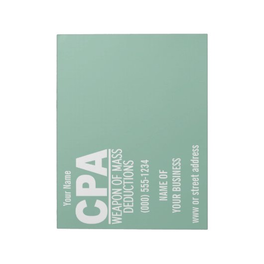 CPA aangepast notitieblok (Linkerzijde)