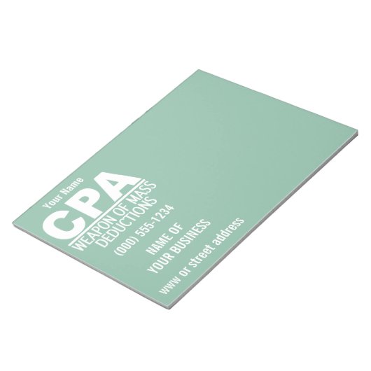 CPA aangepast notitieblok (Schuin)