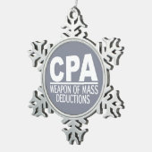 CPA aangepaste kleursiernamen Tin Sneeuwvlok Ornament (Rechts)