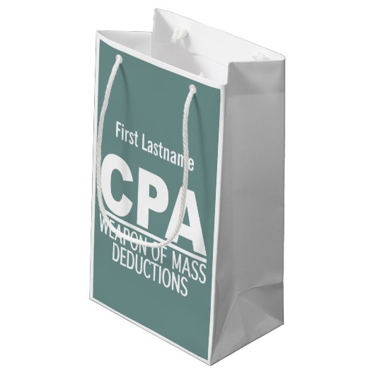 CPA aangepaste naam en cadeautassen voor kleurenwe Klein Cadeauzakje (Achterkant Gekanteld)