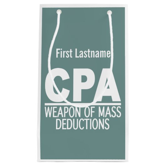 CPA aangepaste naam en cadeautassen voor kleurenwe Klein Cadeauzakje (Voorkant)