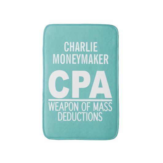 CPA aangepaste naam en kleurbadmatten Badmat (Voorkant Verticaal)