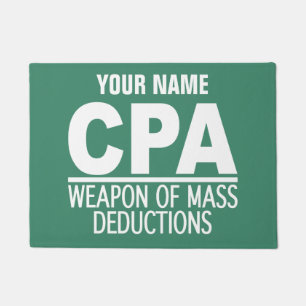 CPA aangepaste naam en kleuromslag Deurmat
