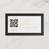 CPA-accountant belasting faux leer logo QR-code Visitekaartje (Achterkant)