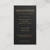 CPA Accountant Black Gold Photo Faux Leather Visitekaartje (Achterkant)