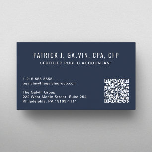 CPA-accountant Blauwe QR-code Visitekaartje
