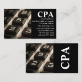 CPA Accountant Certified Public Accountants Visitekaartje (Voorkant / Achterkant)