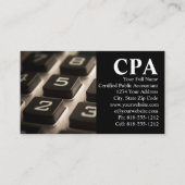 CPA Accountant Certified Public Accountants Visitekaartje (Voorkant)