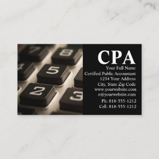 CPA Accountant Certified Public Accountants Visitekaartje