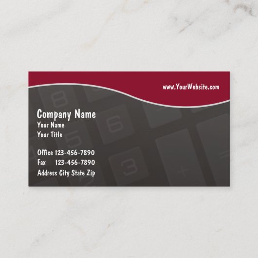 CPA Accountant met calculator Visitekaartje (Voorkant)