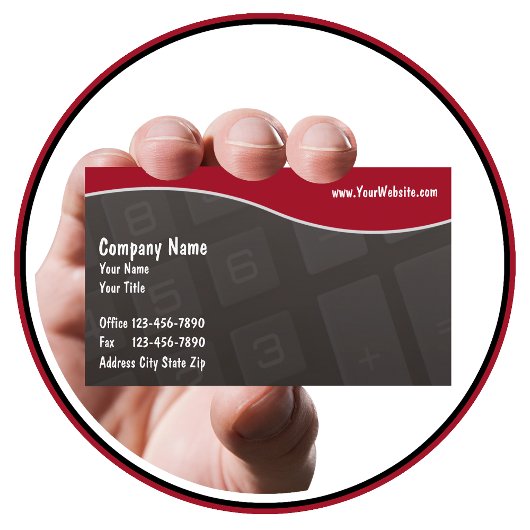 CPA-accountant met rekenmachine Visitekaartje