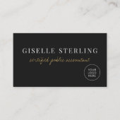 CPA Accountant Minimalist Company Logo QR Code Visitekaartje (Voorkant)