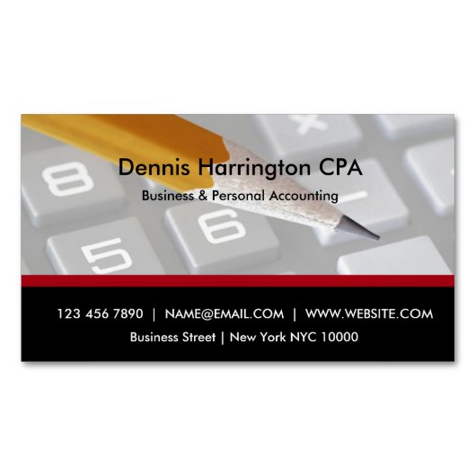 CPA Accountant Modern Design Magnetisch Visitekaartje (Voorkant)