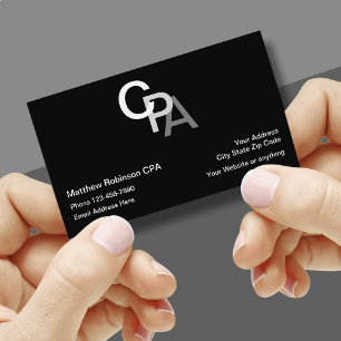 CPA-accountant monogramstijl Visitekaartje