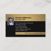 CPA | Accountant Professional Black | Gold Busine Visitekaartje (Voorkant)