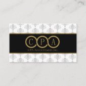CPA | Accountant Professioneel Wit | Zwart Visitekaartje (Voorkant)