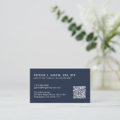 CPA-accountant QR-code blauw Visitekaartje (Staand voorkant)