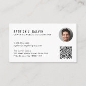 CPA-accountant QR-code foto Visitekaartje (Voorkant)