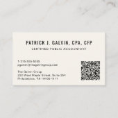CPA-accountant QR-code Visitekaartje (Voorkant)