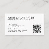 CPA-accountant QR-code Visitekaartje (Voorkant)
