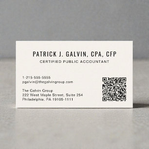 CPA-accountant QR-code Visitekaartje
