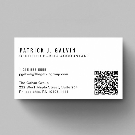 CPA-accountant QR-code Visitekaartje