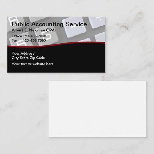 CPA Accountant Uniek Visitekaartje (Voorkant / Achterkant)
