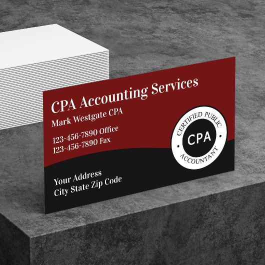 CPA Accountant Visitekaartje