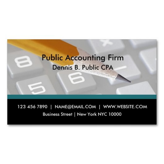 CPA Accounting Magnetische Visitekaartjes Ontwerp Magnetisch Visitekaartje (Voorkant)