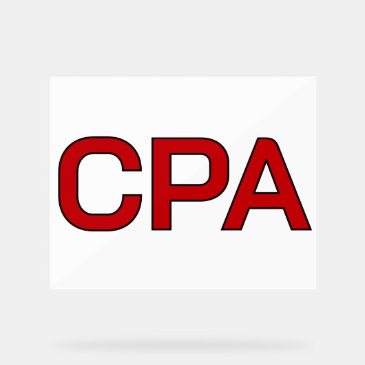 Cpa Acryl Bord (Voorkant)