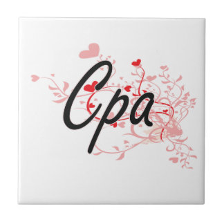 Cpa artistiek baanontwerp met hart tegeltje