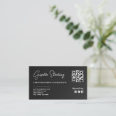 CPA-belastingaccountant preparateur QR-code nep le Visitekaartje (Staand voorkant)